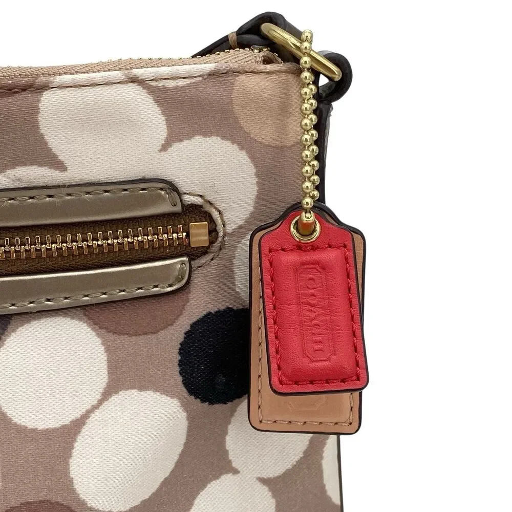 Coach Poppy Watercolor Dot East/West Swingpack Shoulder‎ Bag - Picture 3 of 16